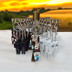 Minecraft Anahtarlık Seti 56 Parça Stand Hediyeli